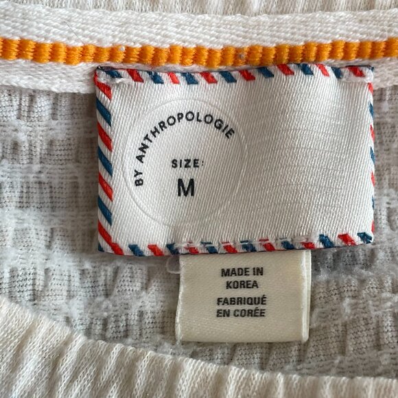 Postage Stamp by Anthropologie  Metallic Shimmer Short Sleeve Top - Picture 3 of 6